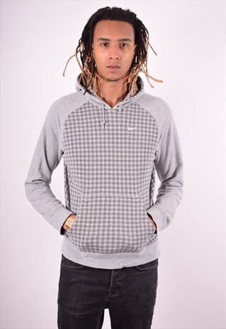 NIKE MENS VINTAGE HOODIE JUMPER MEDIUM GREY 90S