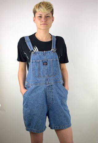 VINTAGE 90'S DENIM DUNGAREE SHORTS