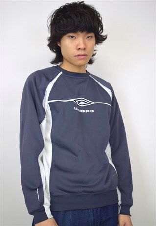 VINTAGE 90S UMBRO GREY WHITE SWEATSHIRT