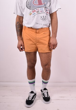 YVES SAINT LAURENT MENS VINTAGE SHORTS W32 BROWN 90'S