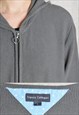 Y2K GREY MINIMALIST GRUNGE ZIPPER HOODIE JACKET