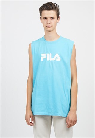 VINTAGE BLUE FILA TANK TOP