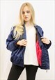 BIRD & FLORAL EMBROIDERED QUILTED SATIN BOMBER PUFFER JACKET