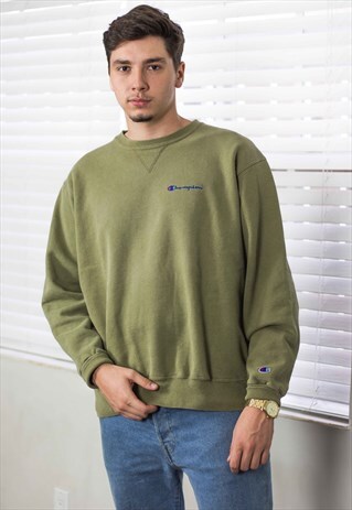 VINTAGE CHAMPION SWEATSHIRT JUMPER LOGO 90S XL 19.1