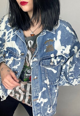 SOAKED IN BLEACH - REWORKED ACID WASH DENIM JACKET