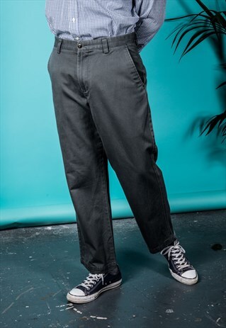 VINTAGE DOCKERS 1980S TROUSERS IN GREY