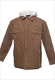 Vintage Dickies Zip-Front Brown Hooded Jacket - L