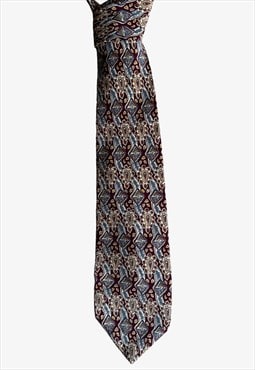 Vintage 90s Bill Blass Abstract Paisley Print Tie
