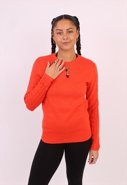 Women's Vintage Polo Ralph Lauren Knit Orange Jumper