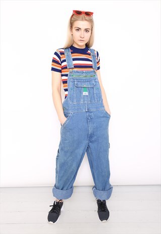VINTAGE 90S BLUE DENIM DUNGAREES