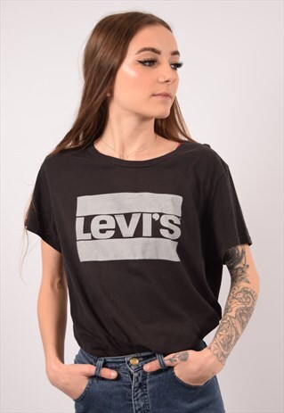 VINTAGE LEVI'S T-SHIRT TOP BLACK