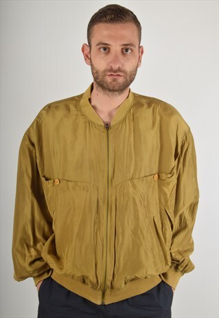 VINTAGE SILK BOMBER JACKET SIZE XXL (1110)