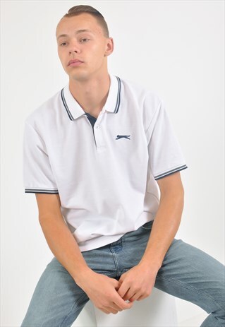 VINTAGE 90'S POLO SHIRT IN WHITE