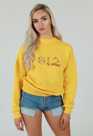 80S UNITED COLOURS OF BENETTON 012 GOLD SWEATSHIRT