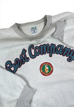 Best company Vintage 90s Grey sweatshirt Embroidered