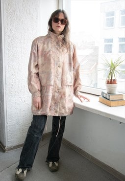 Vintage 80's Multicolour Abstract Print Parka Coat