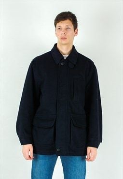 Ziller Loden Austin Reed M Wool Trench Jacket Over Pea Coat