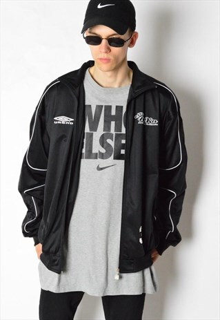 VINTAGE 90S BLACK UMBRO TRACK JACKET