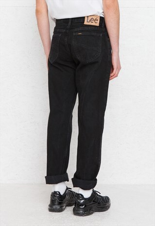 VINTAGE BLACK LEE DENIM JEANS