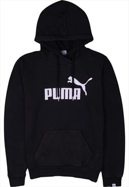 Vintage 90's Puma Hoodie Spellout Black Small
