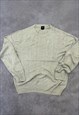 DOCKERS KNITTED JUMPER CABLE KNIT PATTERNED THIN SWEATER