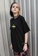 BONDAGE PRINT T-SHIRT RABBIT ANIMAL TEE KOREAN TOP IN BLACK