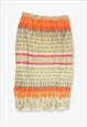 VINTAGE PATTERNED MIDI SKIRT BEIGE & ORANGE XL BV12596