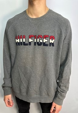 Vintage Tommy Hilfiger sweatshirt in dark grey. 