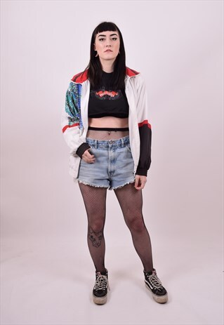 VINTAGE 80'S CRAZY PRINT LOTTO WINDBREAKER SIZE MEDIUM