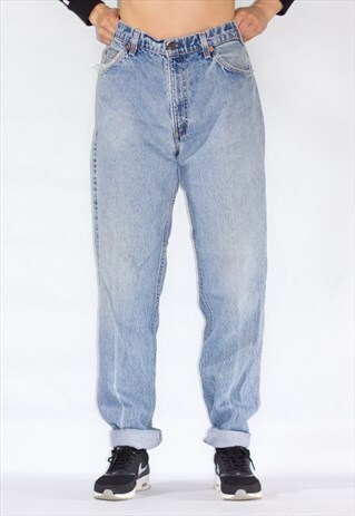 VINTAGE 80'S LONG LEG HIGH WAIST LEVI MOM JEANS