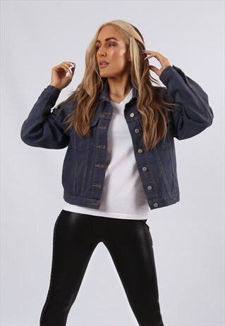 VINTAGE 90'S JINGLERS DENIM JACKET UK 10 S (5AX)
