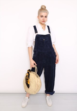 VINTAGE 90S NAVY CORD DUNGAREES