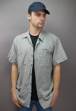 VINTAGE DICKIES SHIRT IN GREY WITH LOGO