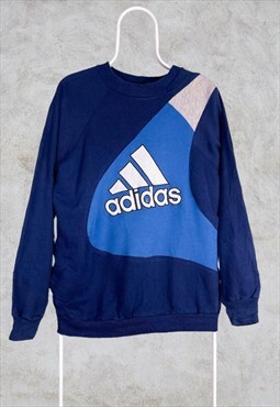 Vintage Reworked Adidas Sweatshirt Spell Out Embroidered
