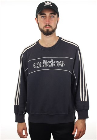 VINTAGE ADIDAS SPELL OUT SWEATSHIRT JUMPER