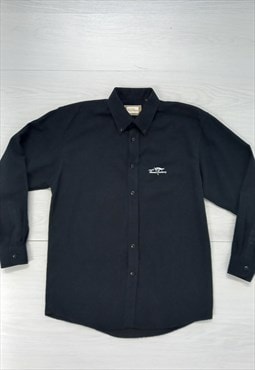 00's Shirt Black Button-Up Collared
