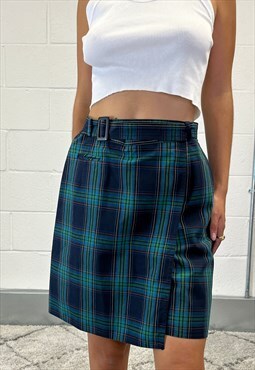 Vintage Plaid Skort Skirt