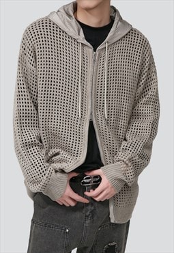 Men's cutout zipper knitted jacket A VOL.2