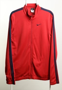 Vintage Nike Sportswear Sidelines Swoosh Track Jacket Red L