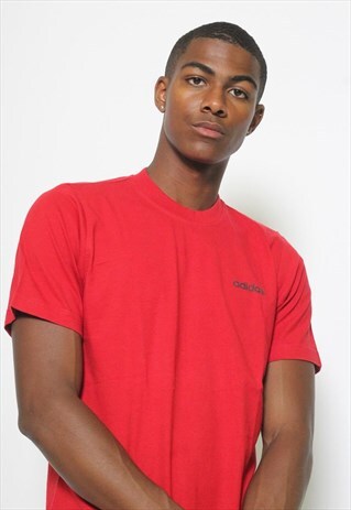 VINTAGE ADIDAS RED T SHIRT