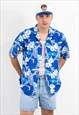 Vintage Foster's beer shirt in printed logo brand hawaiian