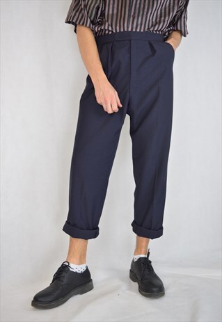 VINTAGE BLUE CLASSIC STRAIGHT TROUSERS