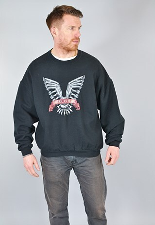 VINTAGE BLACK 'AMERICAN MADE' SWEATSHIRT
