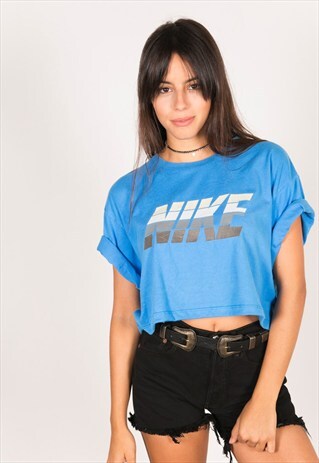 VINTAGE 90S USA CROP T-SHIRT / R735