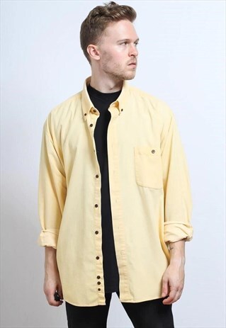 VINTAGE CORDUROY CORD SHIRT ORANGE