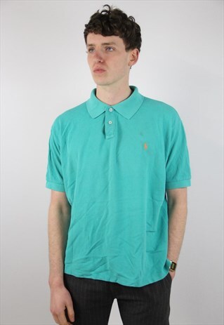 VINTAGE POLO RALPH LAUREN TURQUOISE POLO SHIRT