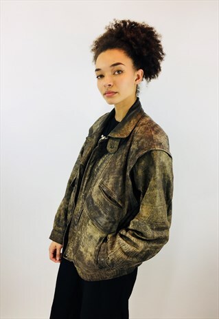 VINTAGE BROWN LEATHER JACKET