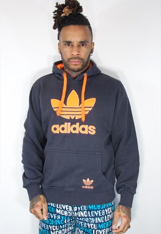 ADIDAS EMBROIDED HOODIE BROWN