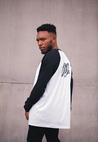 OC BASEBALL T-SHIRT - BLACK/WHITE