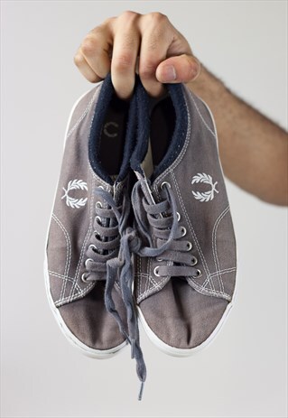 VINTAGE FRED PERRY BROWN CANVAS TRAINERS